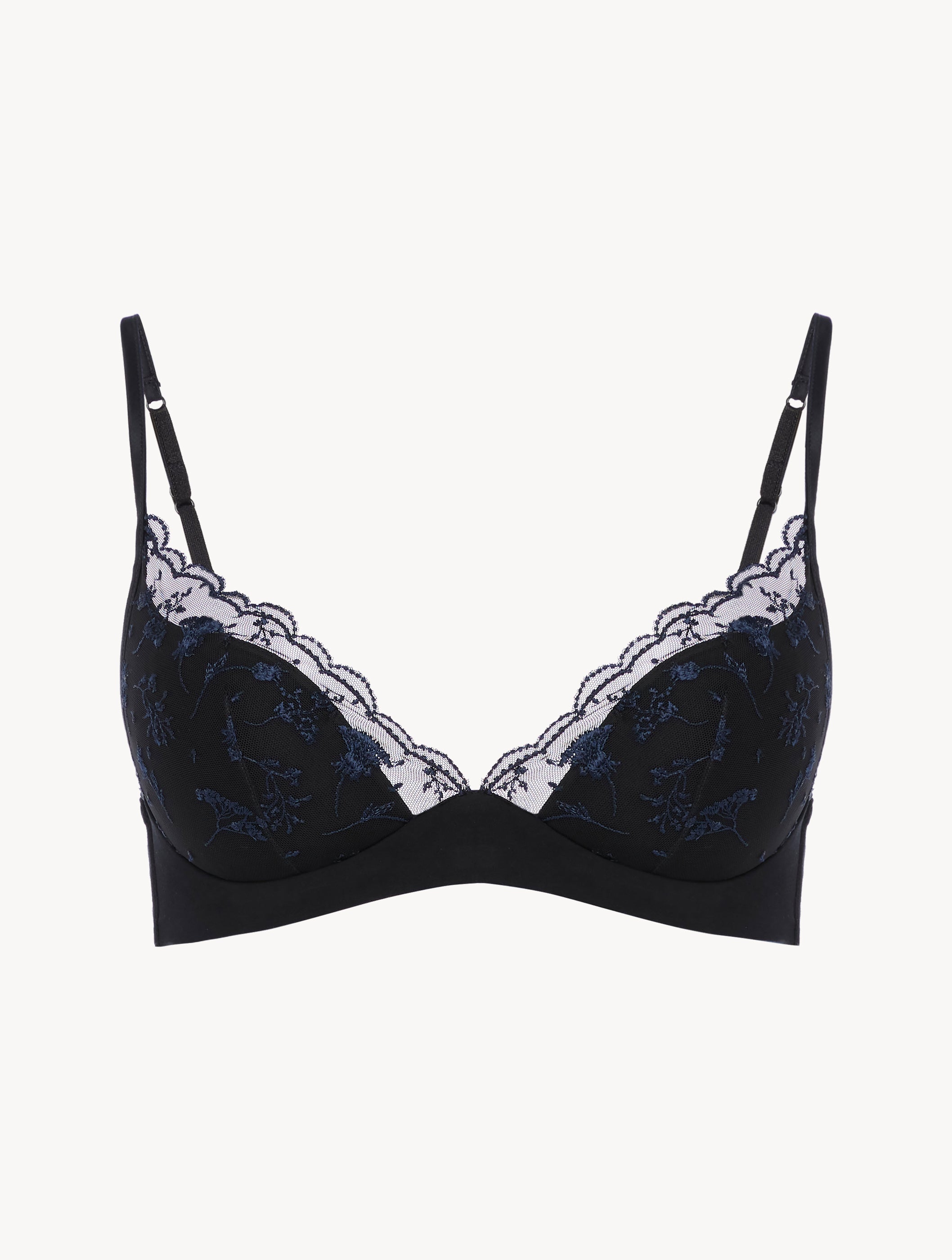 Midnight Botanica Bralette in Schwarz