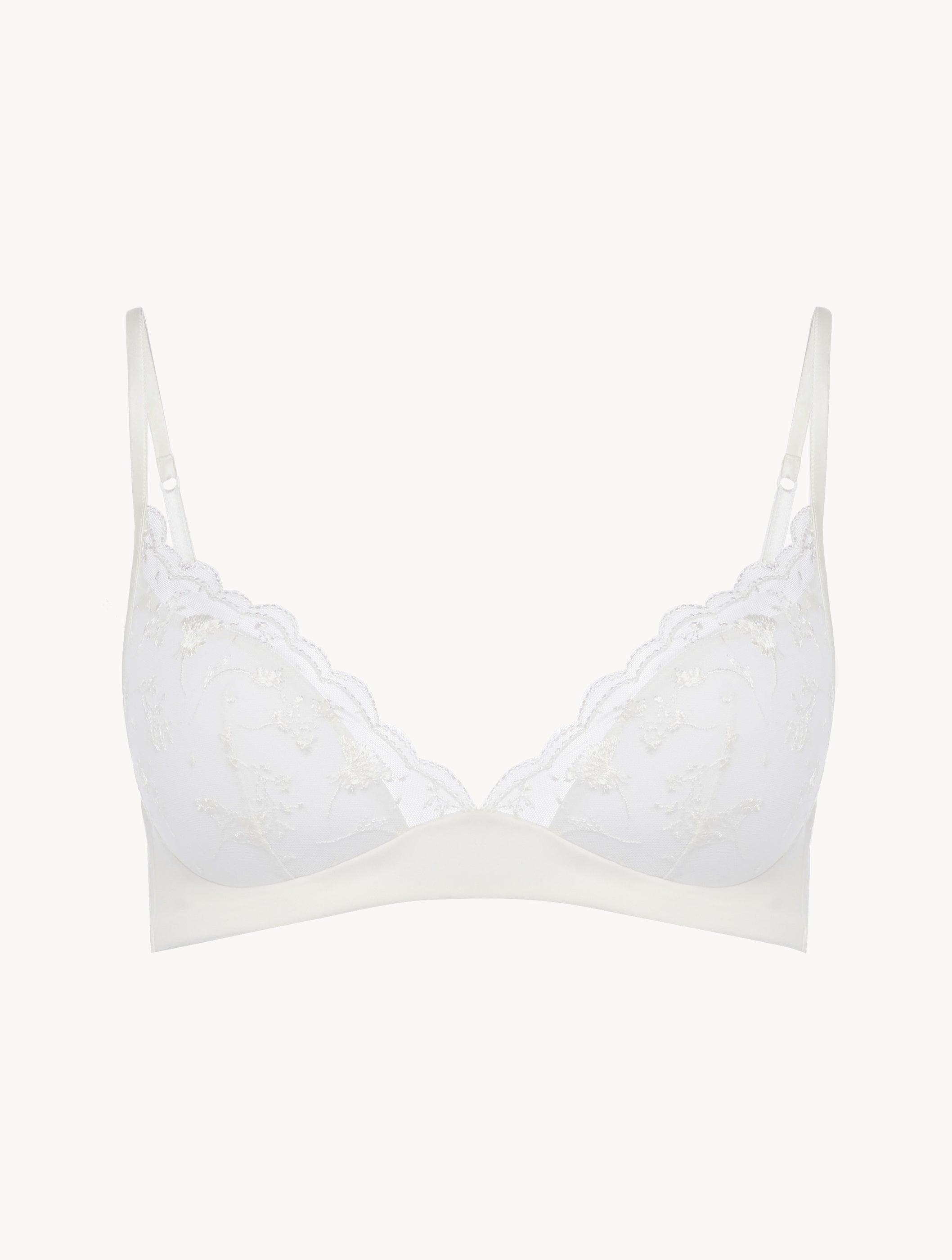 Midnight Botanica Bralette in White