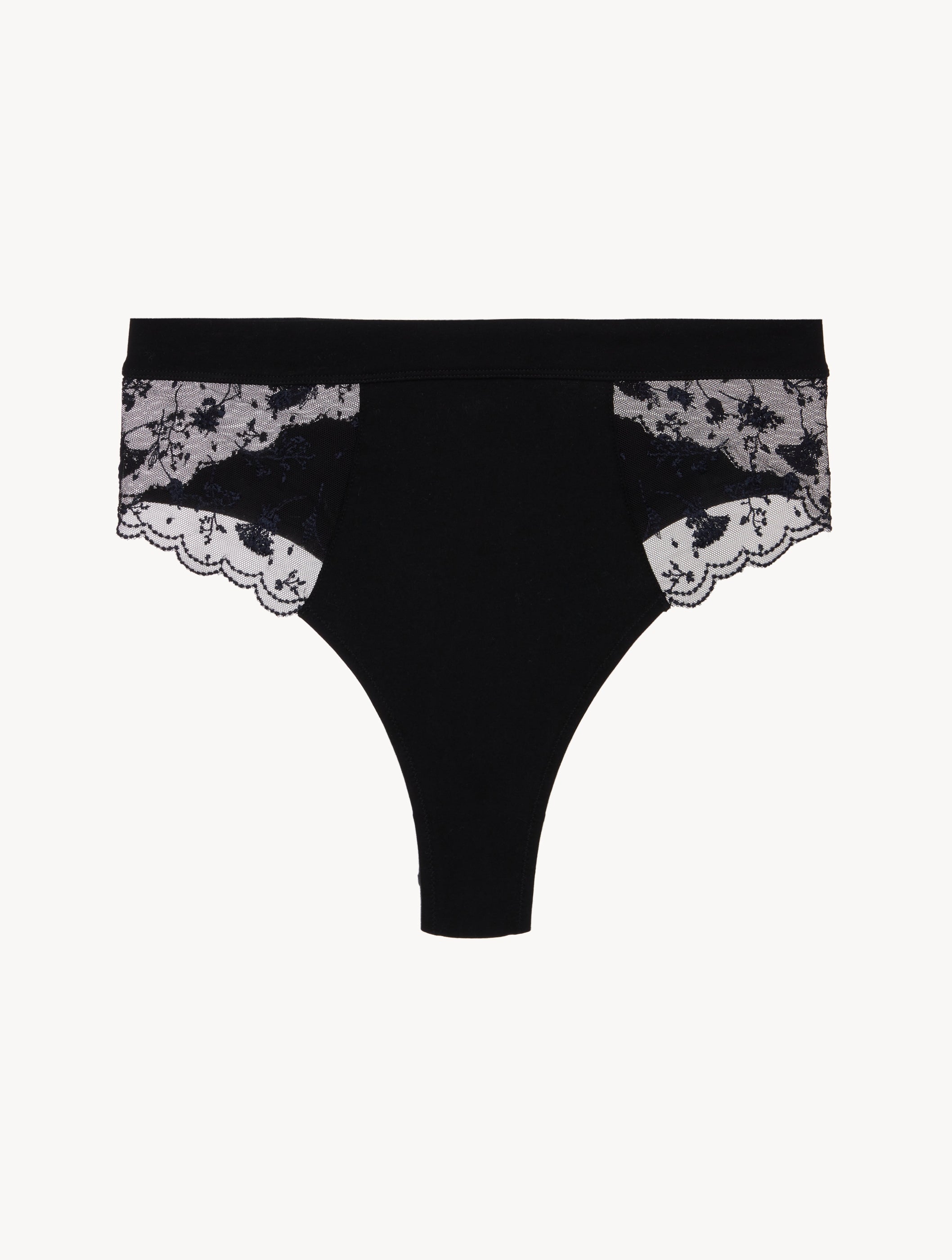 Midnight Botanica Black High Waisted Briefs