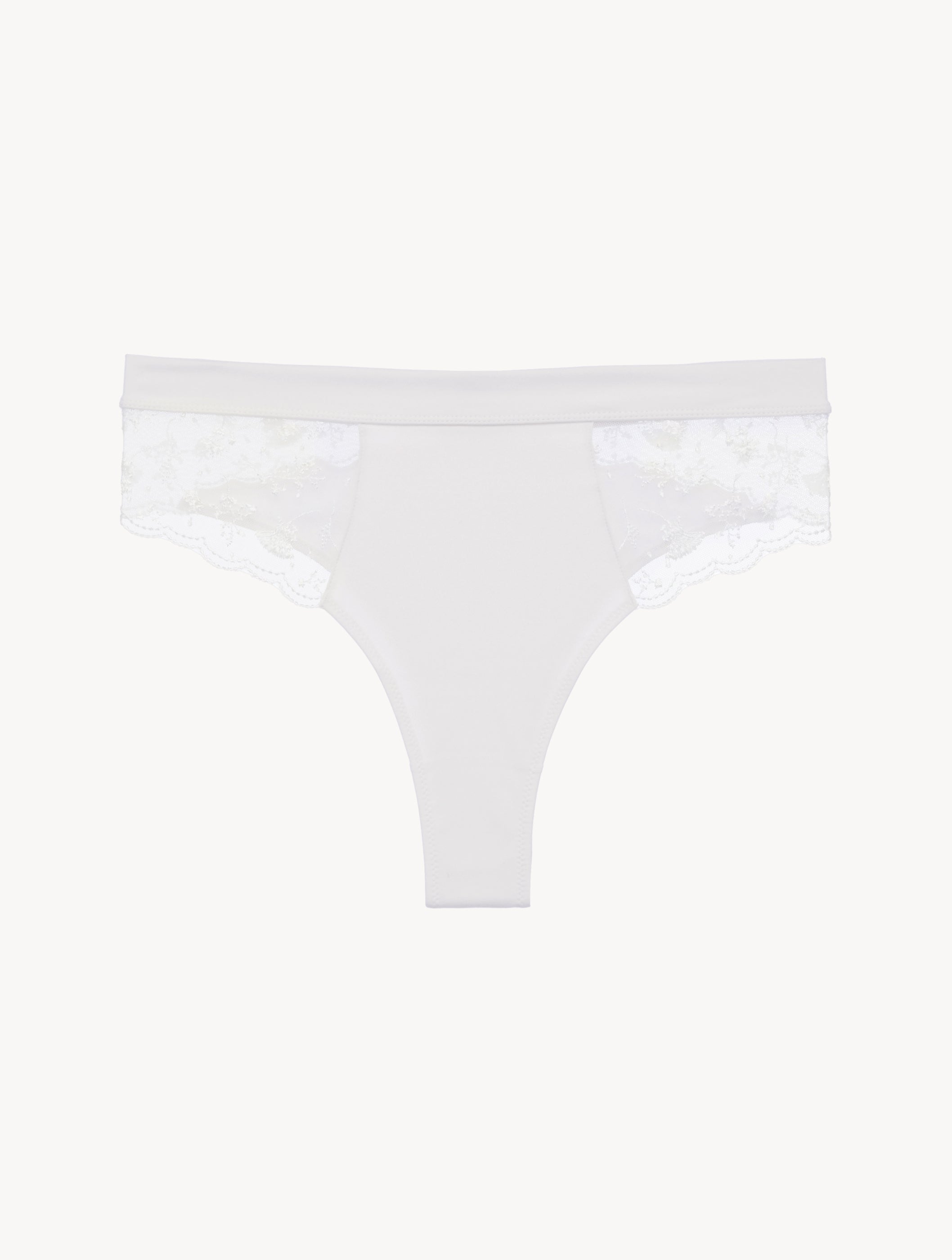 Midnight Botanica White High Waisted Briefs