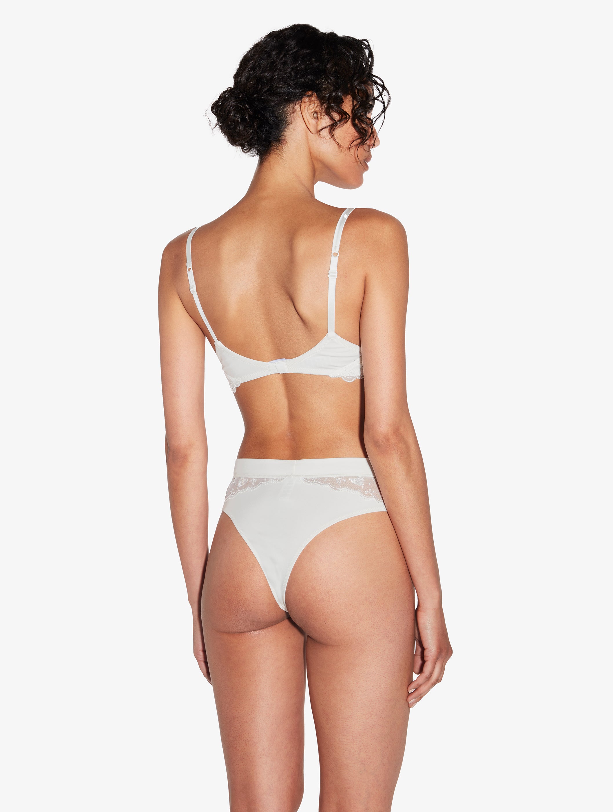 Midnight Botanica Slip a Vita Alta in Bianco