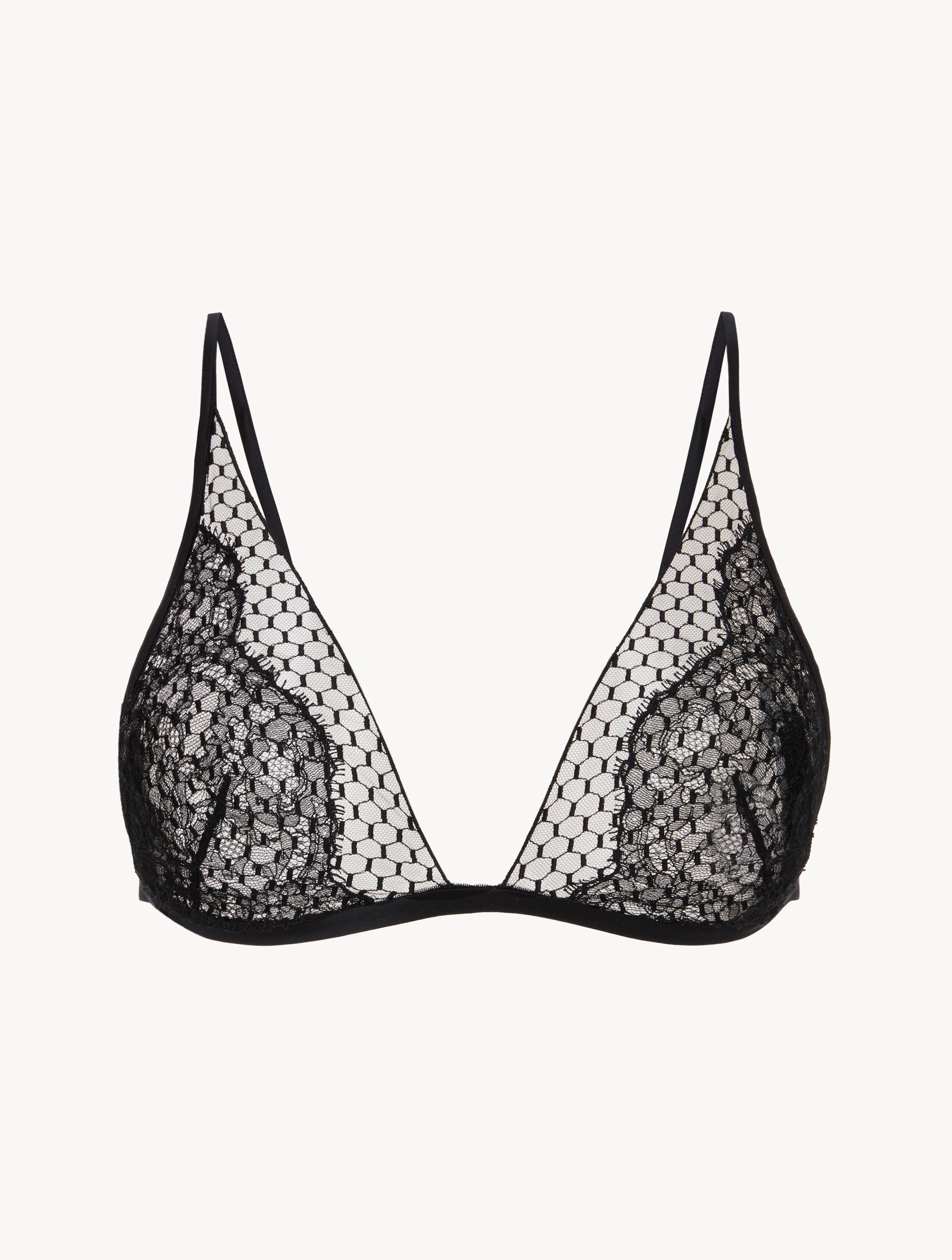 HONEYCOMB SHADOWS Triangel-BH mit Leavers-Spitze