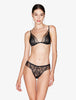HONEYCOMB SHADOWS String mit Leavers-Spitze