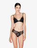 Honeycomb Shadows Slip mit Leavers-Spitze