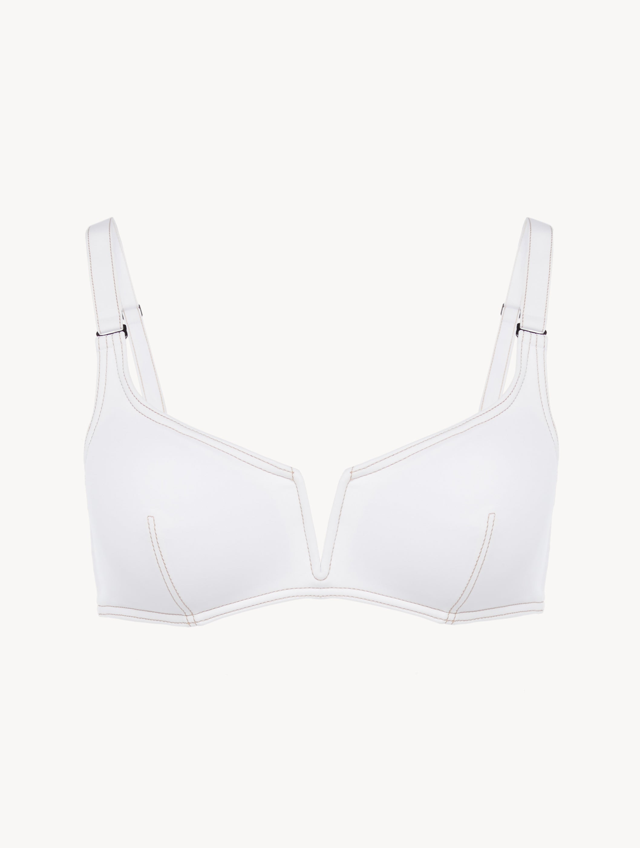 When Summer Comes Triangle Bikini Top in White