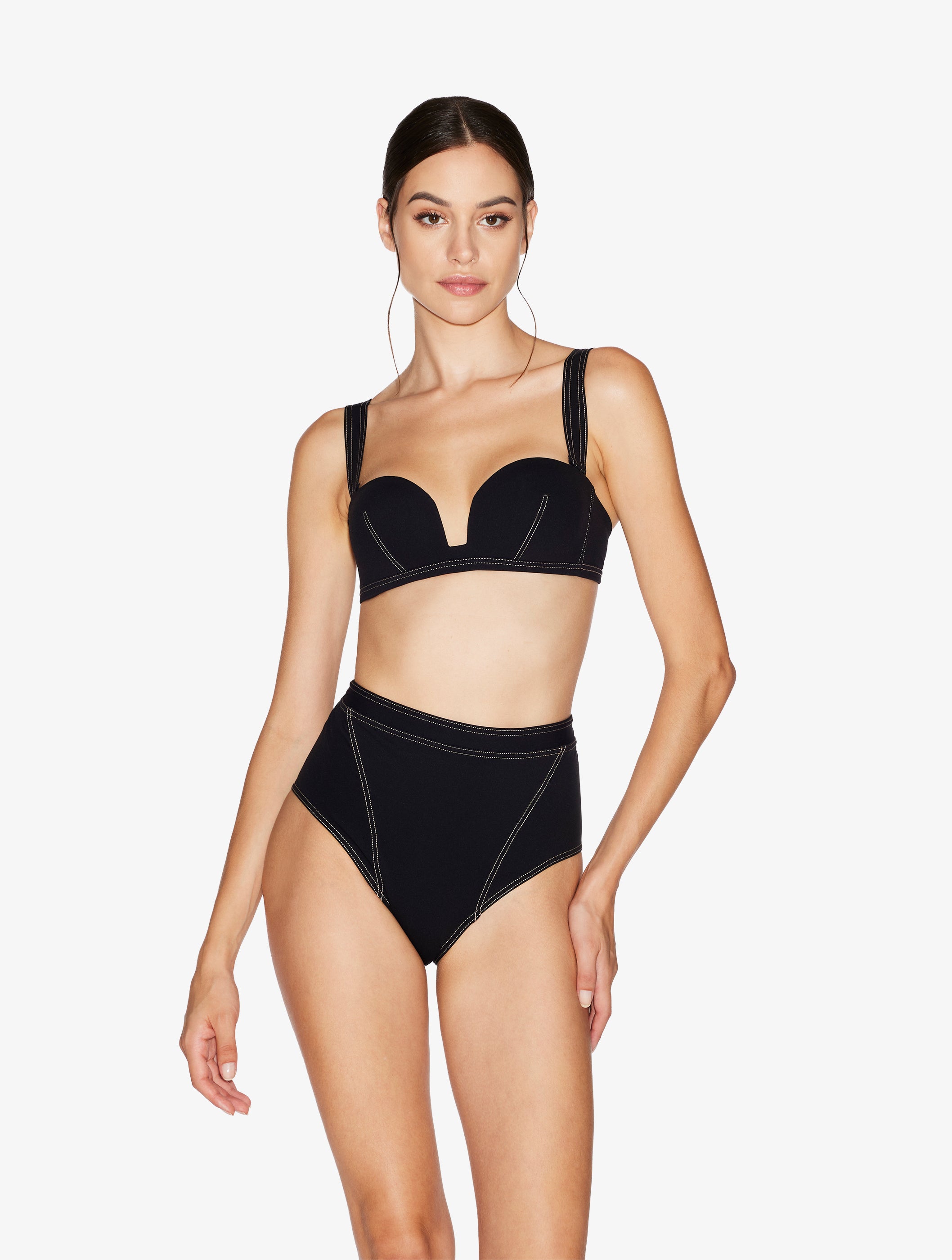 When Summer Comes Bandeau-Bikinioberteil in Schwarz