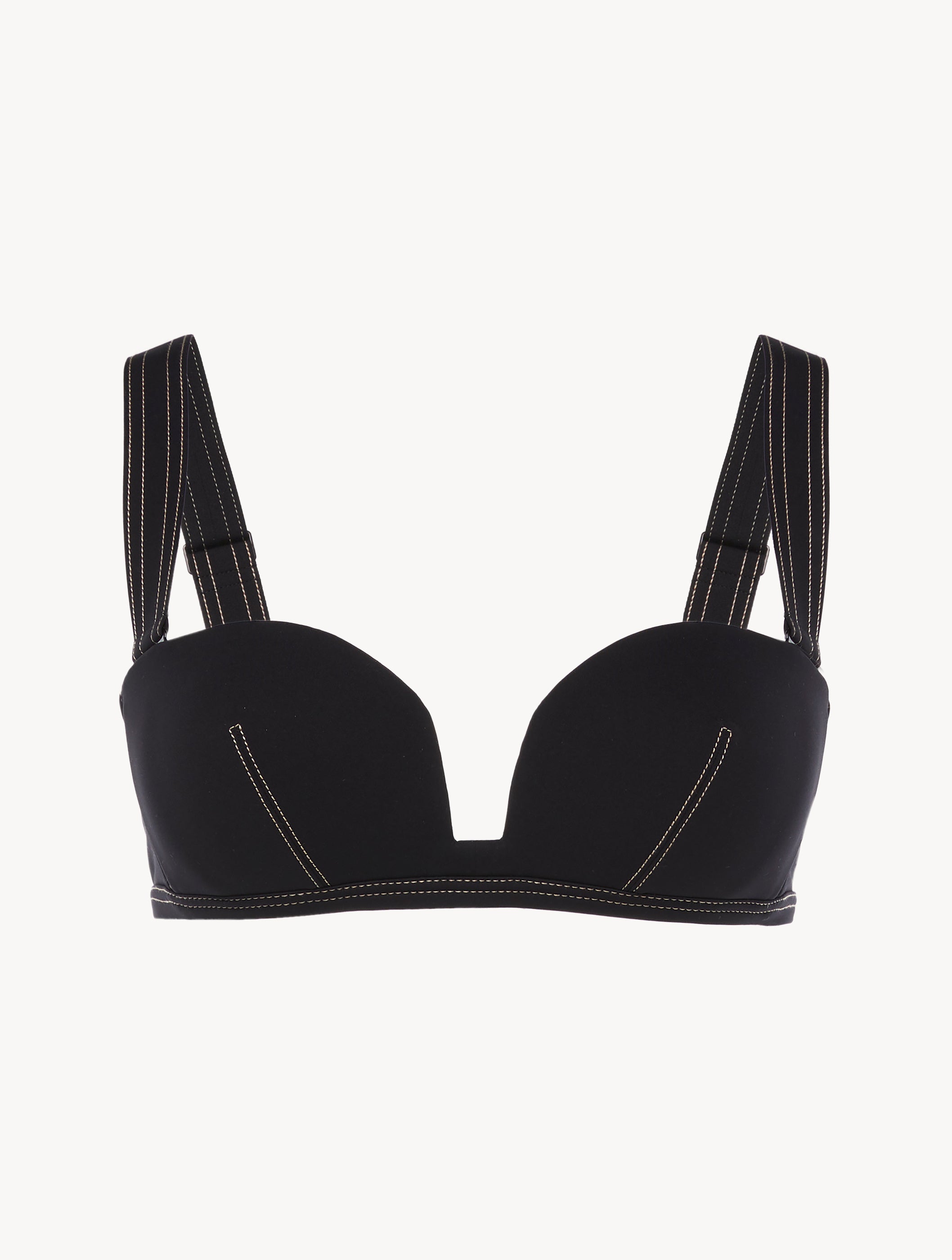 When Summer Comes Bandeau Bikini Top in Black