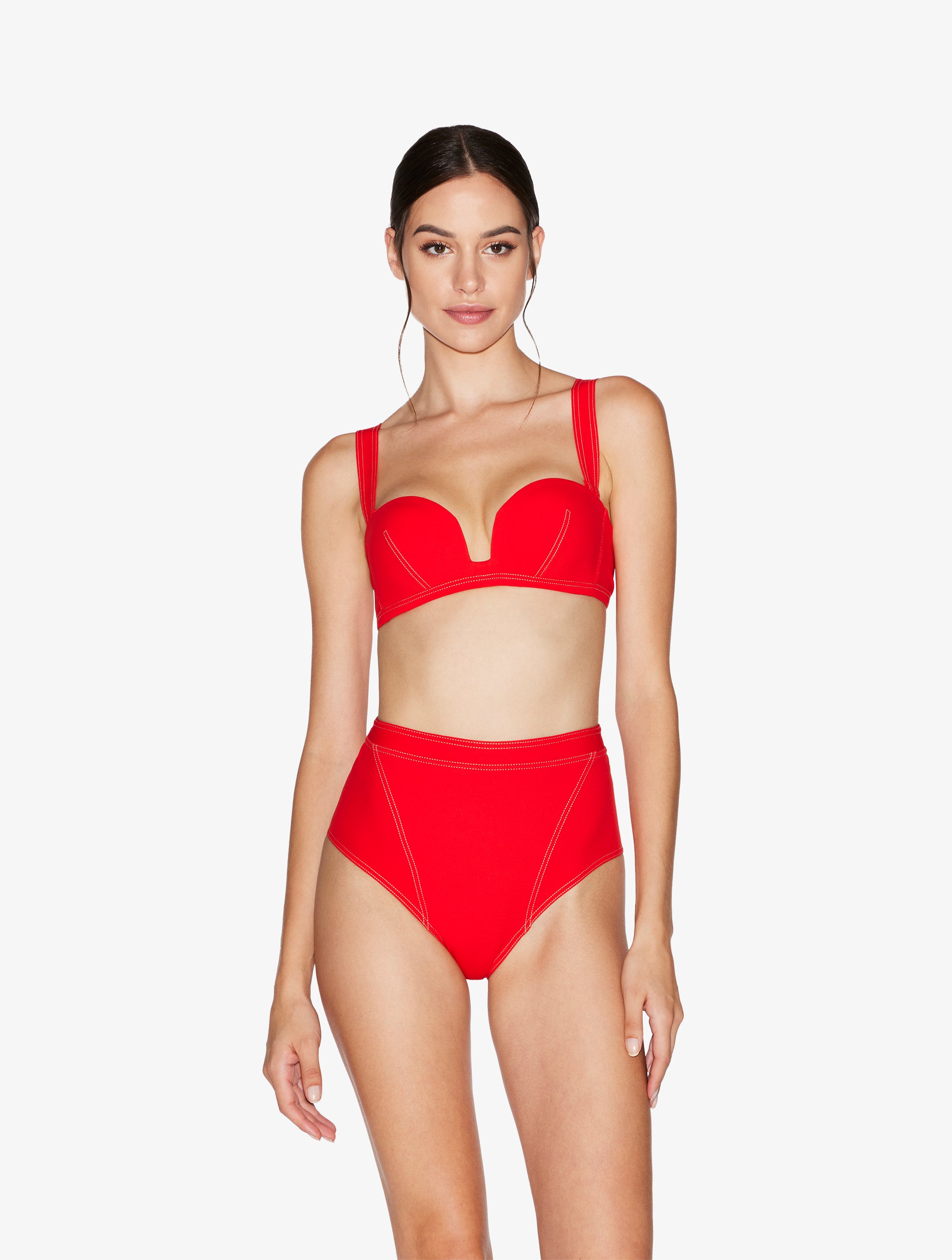 When Summer Comes Bandeau-Bikini-Top in Rot