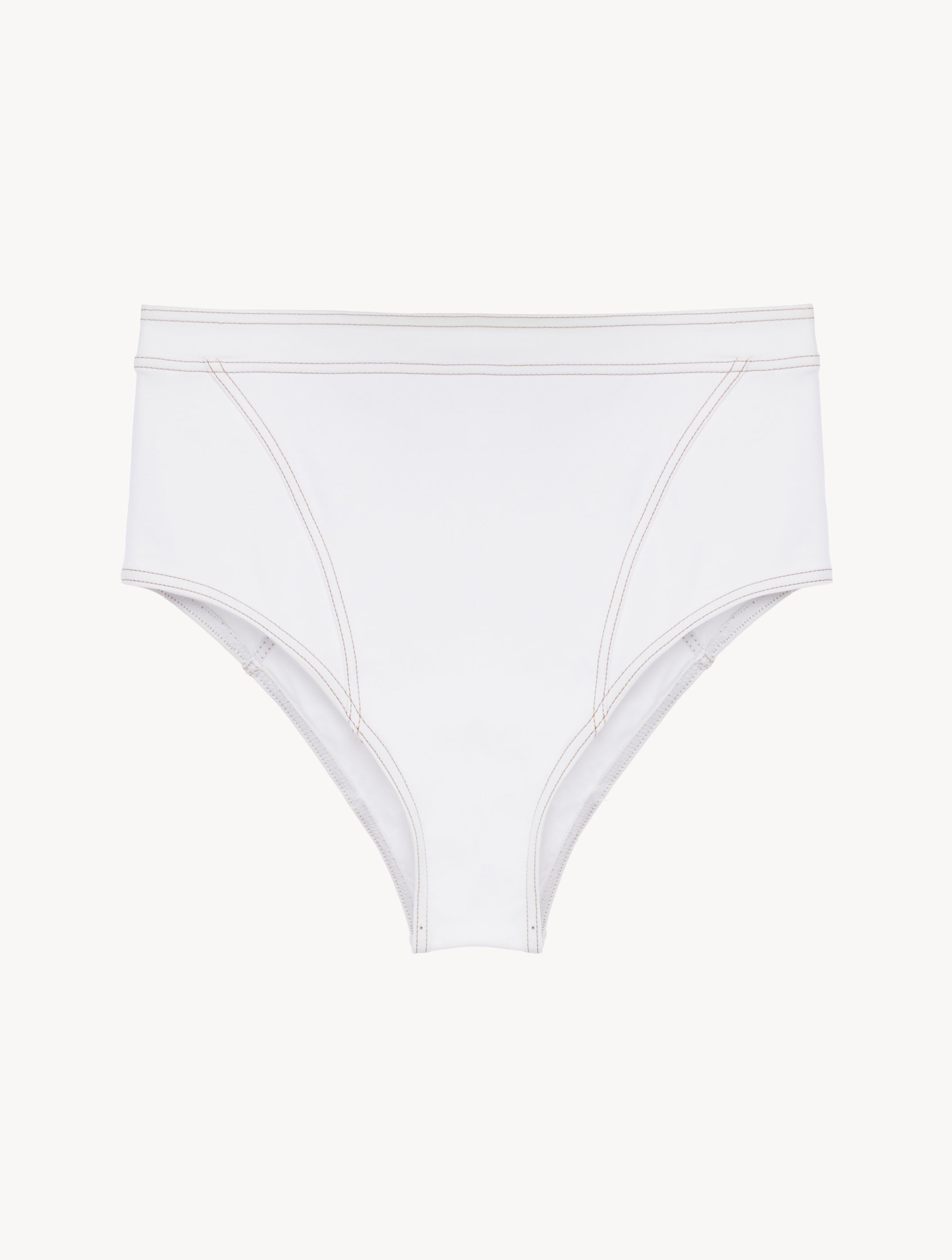 When Summer Comes High Waisted Bikinihose in Weiß