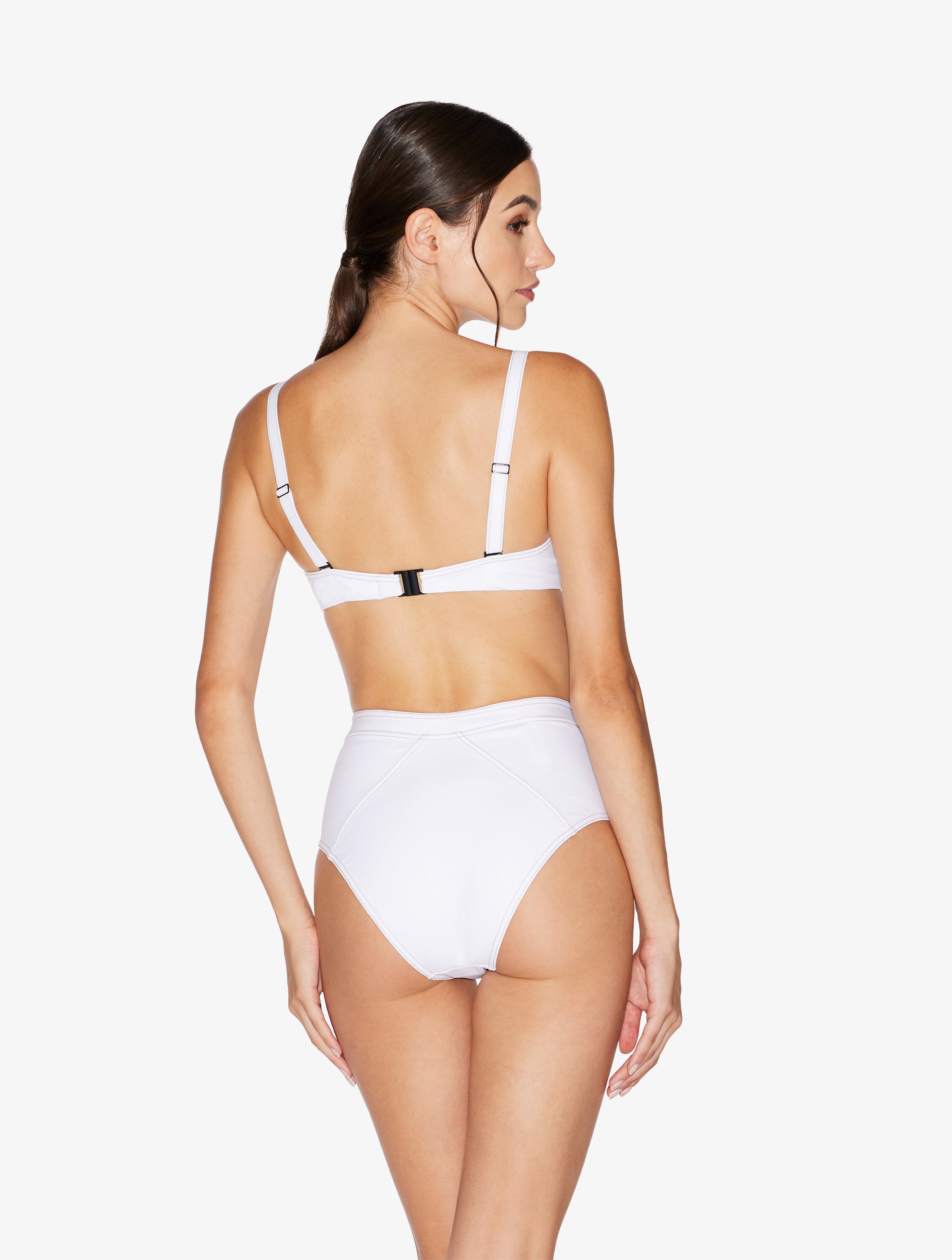 When Summer Comes Slip Mare a Vita Alta in colore Bianco