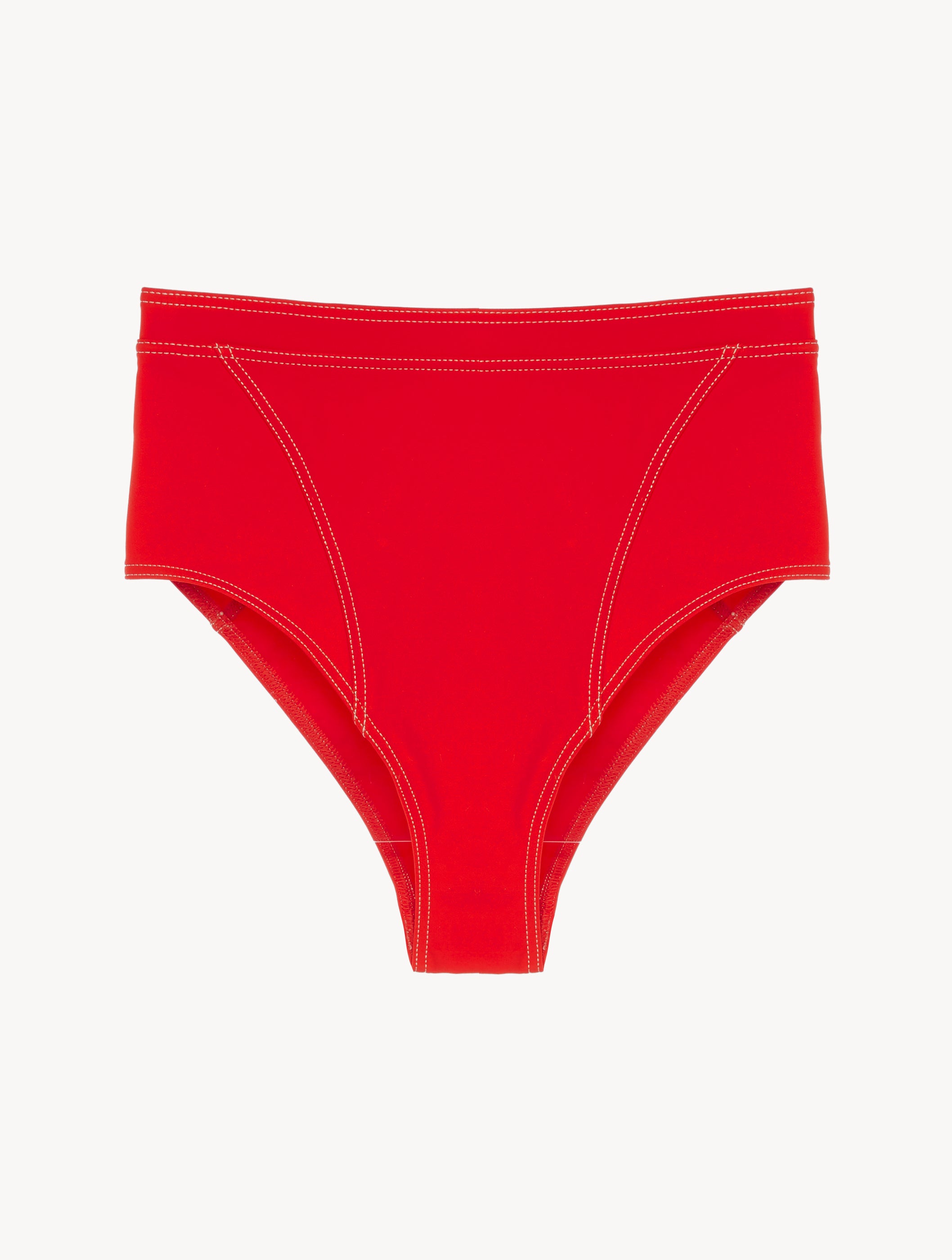 When Summer Comes High-Waist Bikinihose in Rot