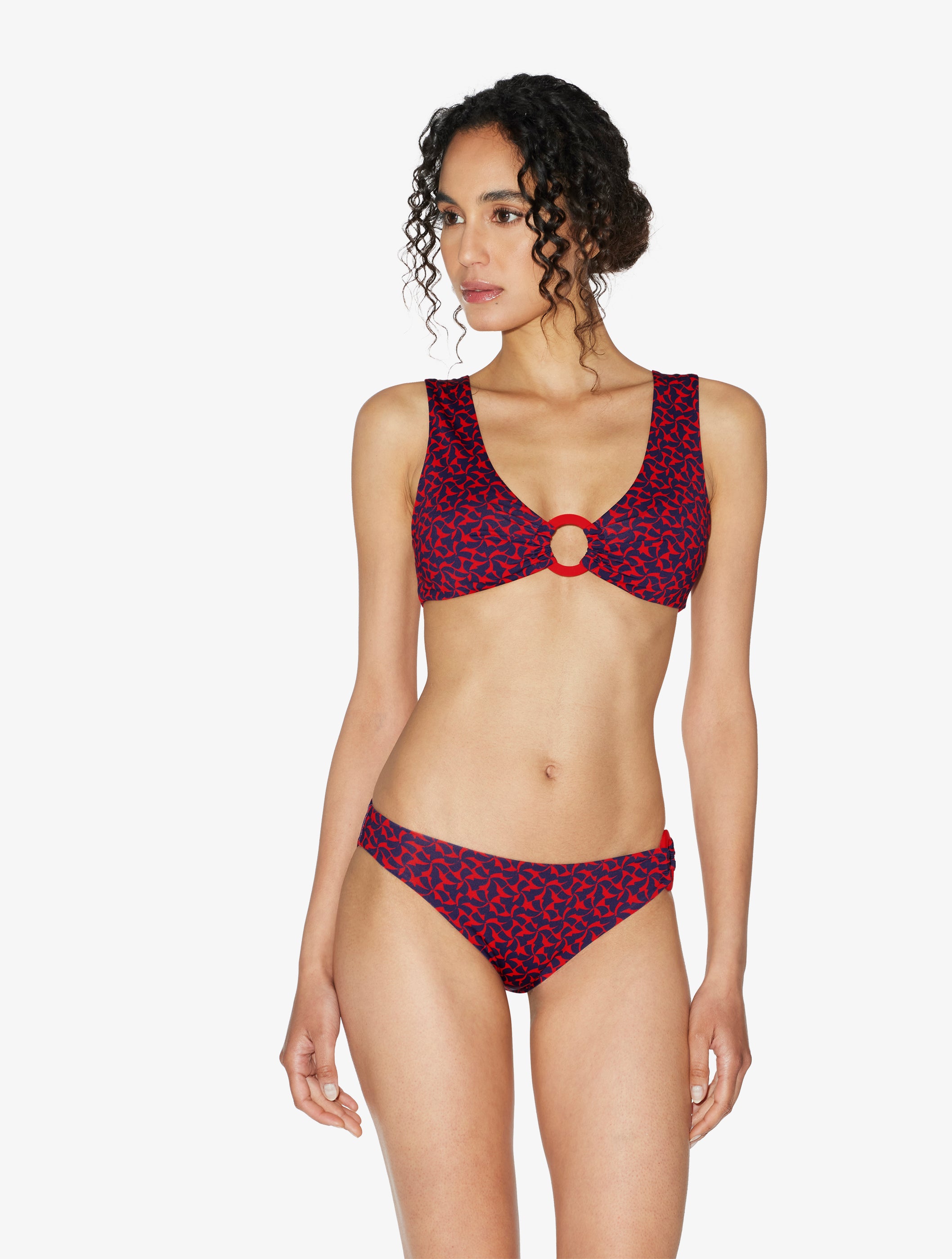 Summer Winds Bikinihose in Rot und Blau