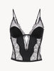 HONEYCOMB SHADOWS Corset with Leavers Lace