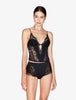 HONEYCOMB SHADOWS Corset with Leavers Lace