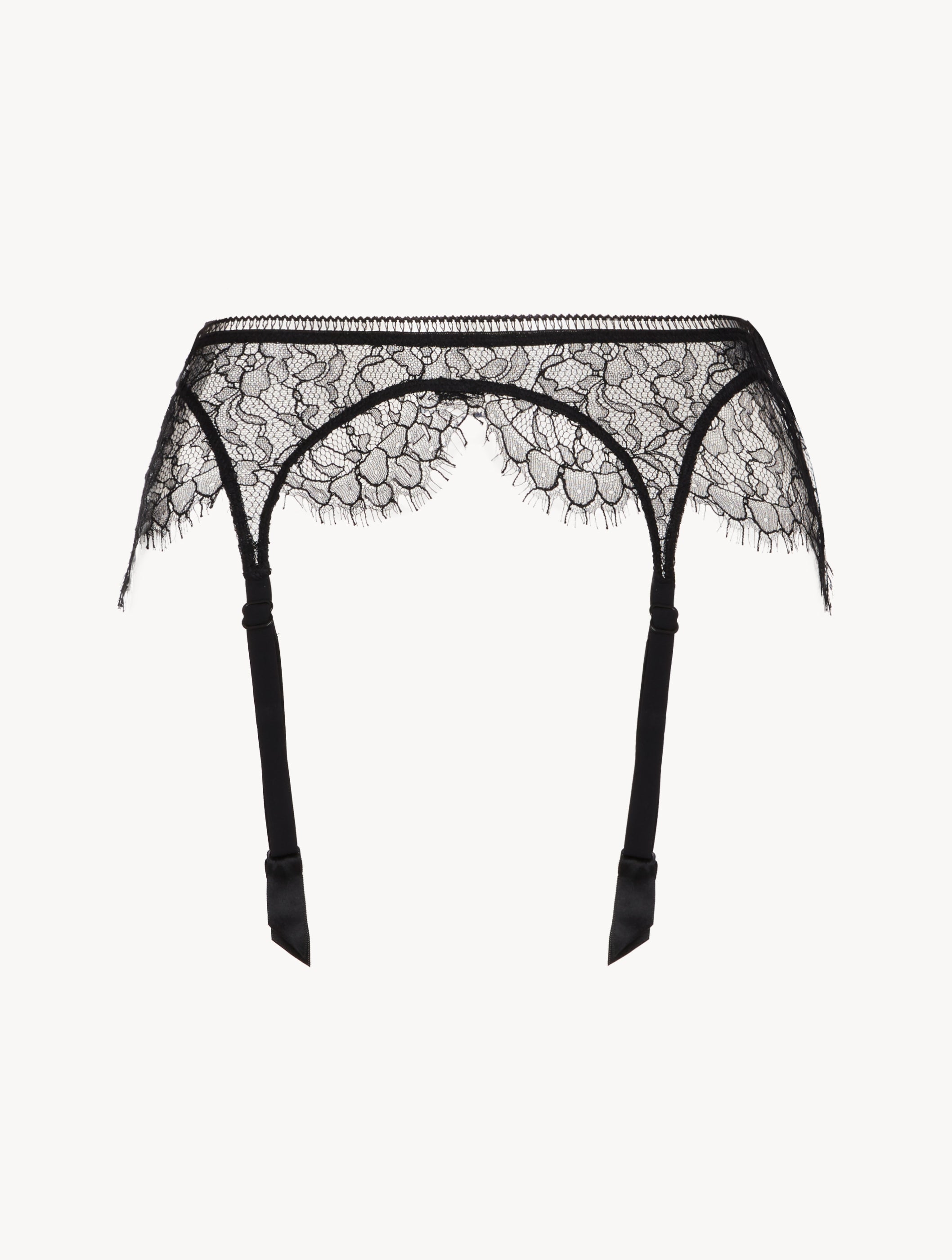 SPELL ON YOU Cintura reggicalze in pizzo color onice