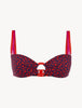 Summer Winds Bandeau bikini top in Red and Blue