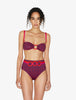 Summer Winds Bandeau bikini top in Red and Blue
