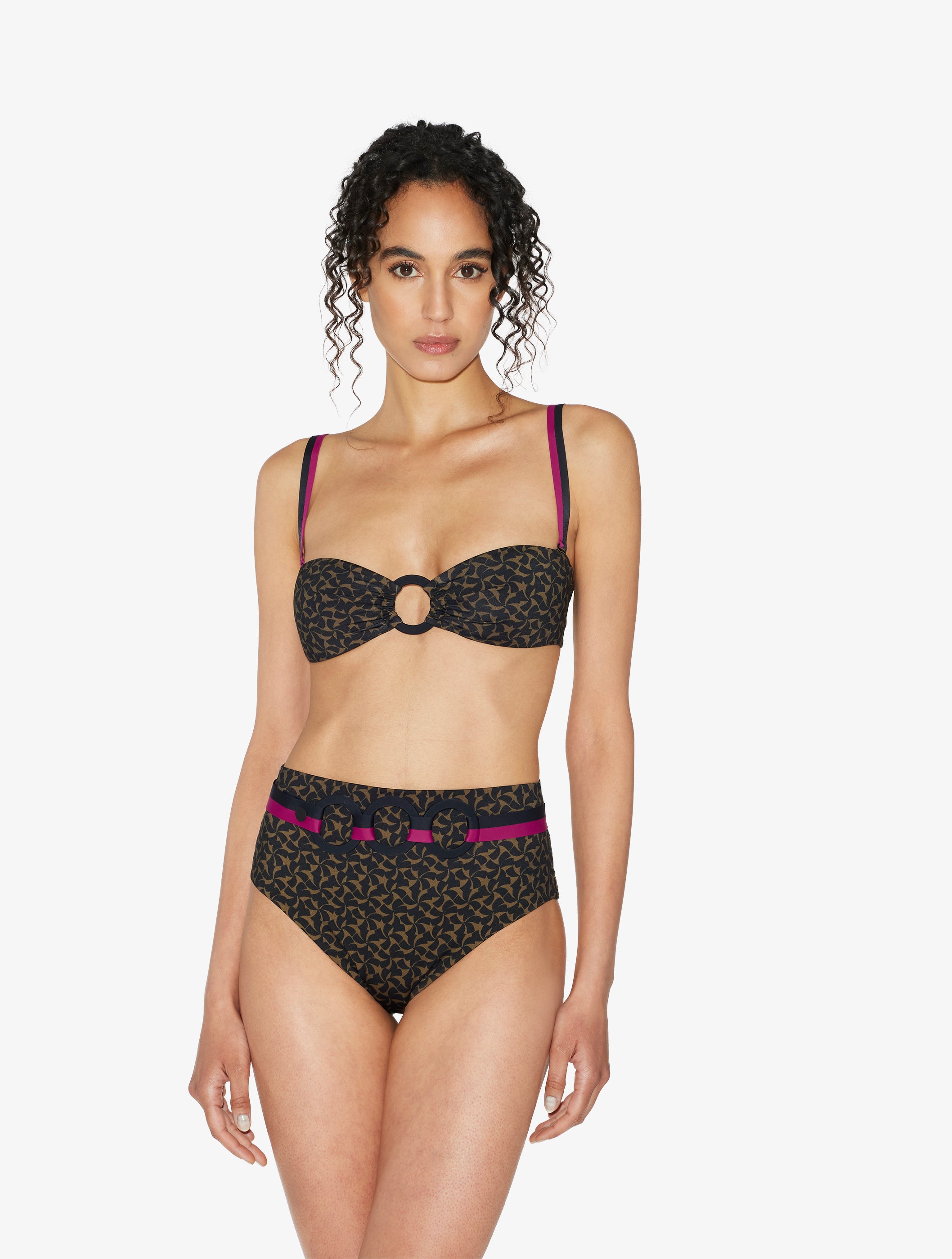 Summer Winds Bikini Top in Verde e Nero
