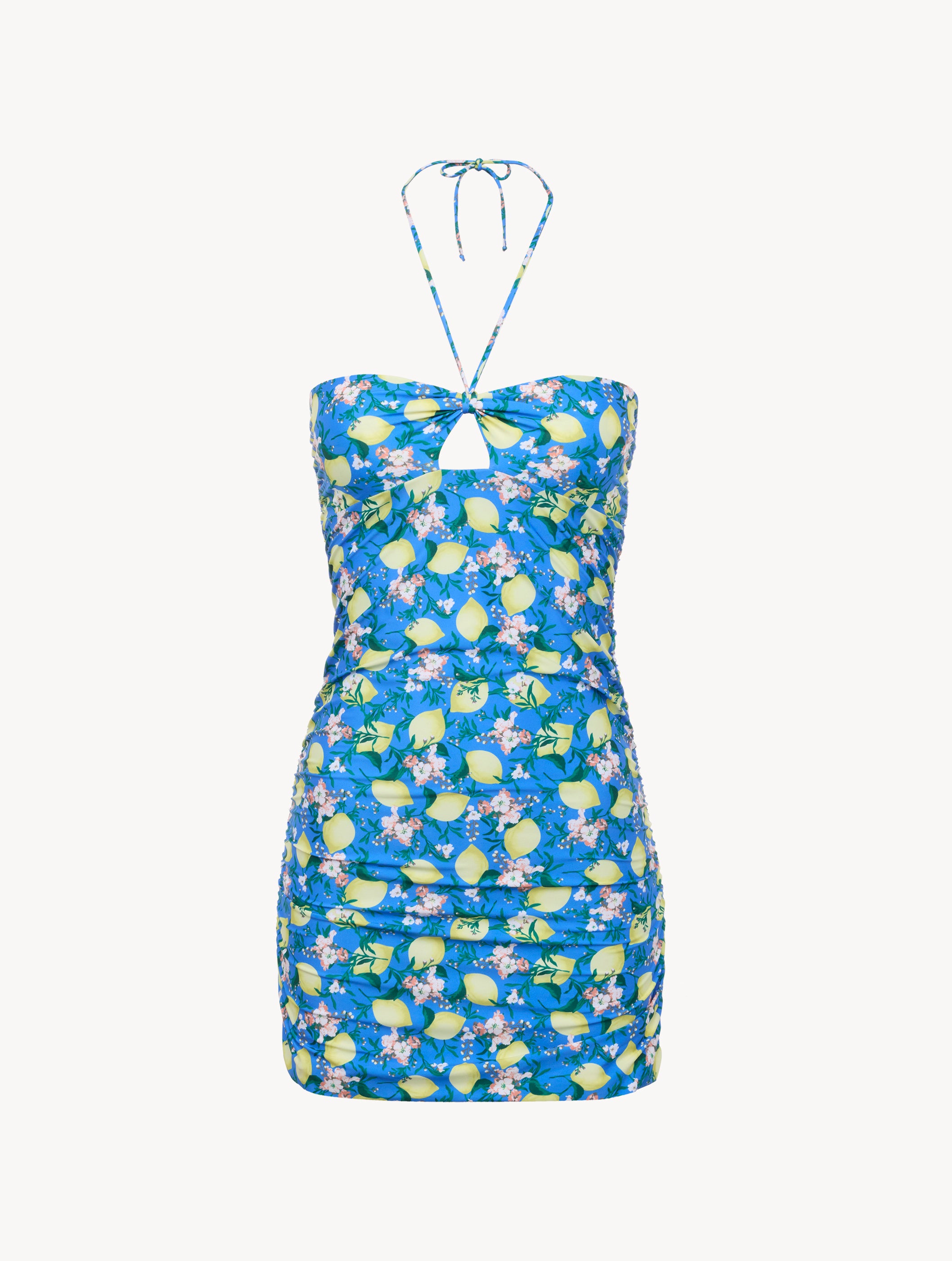 Amalfi Twist Blue Printed Short Dress