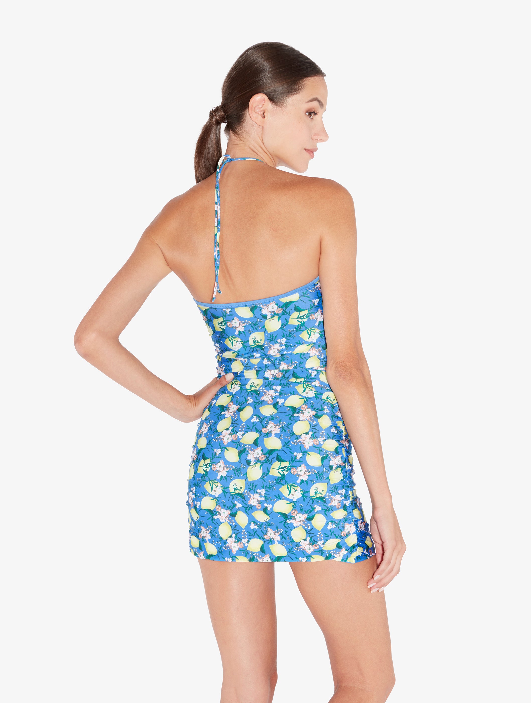 Amalfi Twist Blue Printed Short Dress