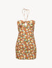 Amalfi Twist Orange Printed Short Dress