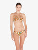 Top de bikini tipo bandeau estampado de Amalfi Twist Naranja