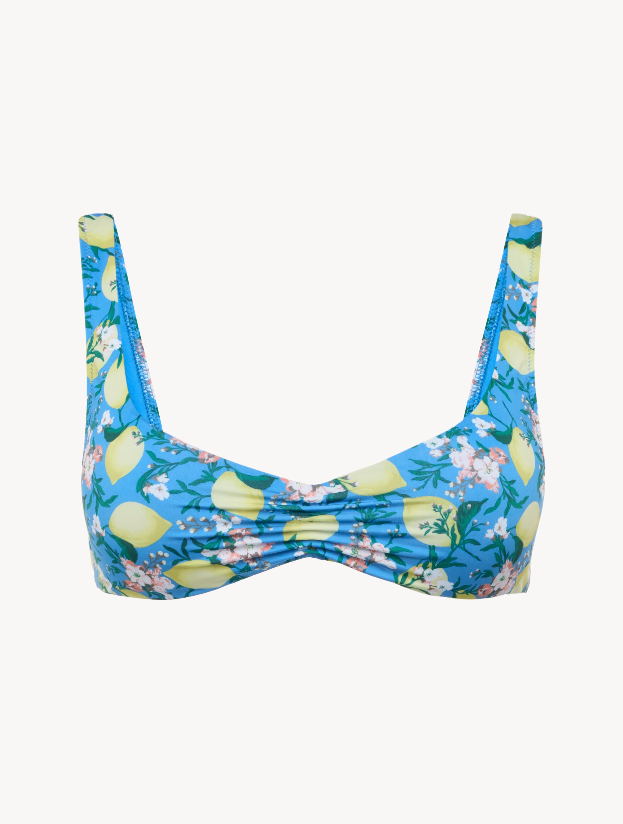 Amalfi Twist Blue Printed Bikini Top