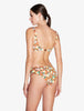 Top de bikini Amalfi Twist con estampado naranja