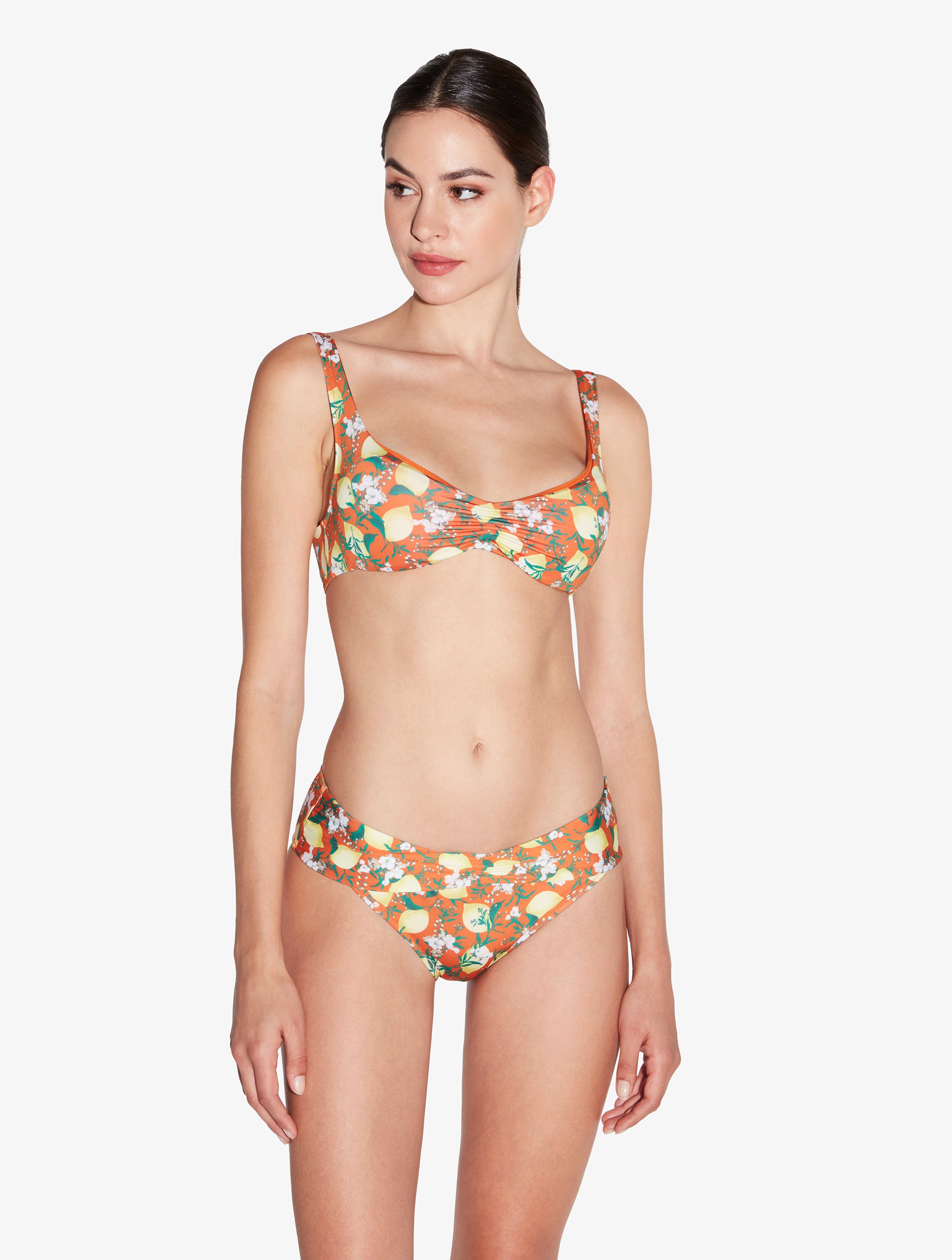 Amalfi Twist Orange Printed Bikini Brief