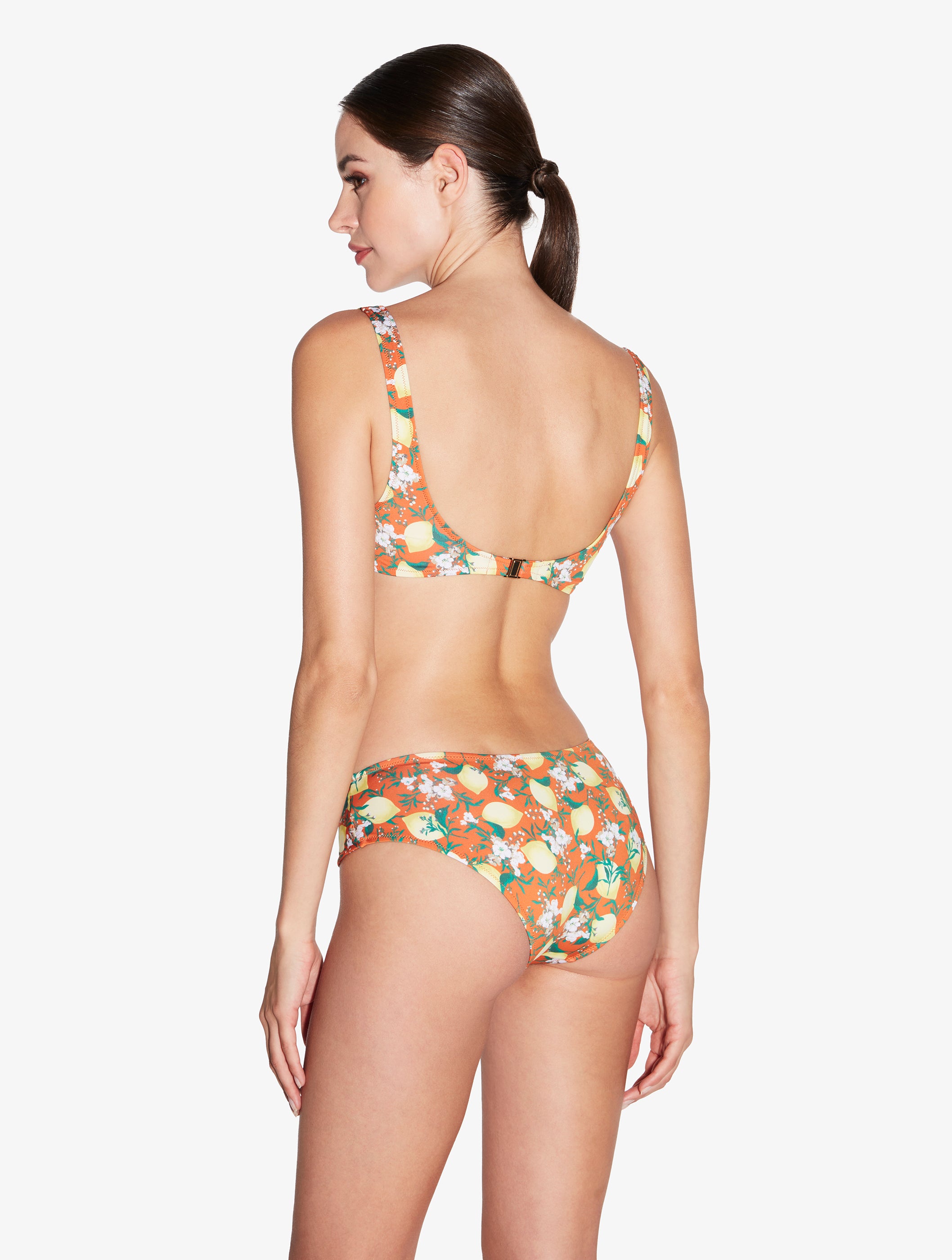 Amalfi Twist bedruckter Bikinislip in Orange