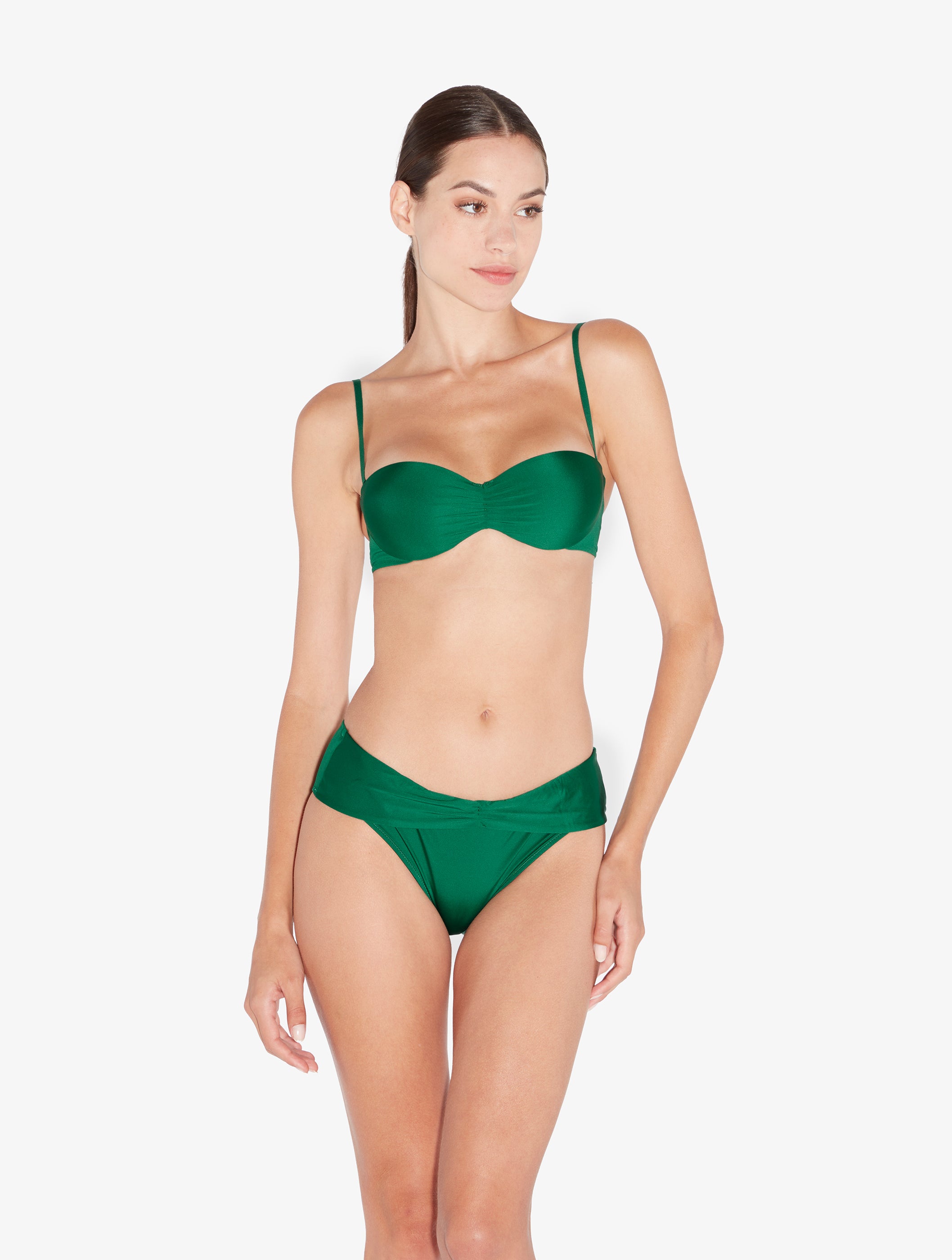 Amalfi Twist Slip Bikini in verde