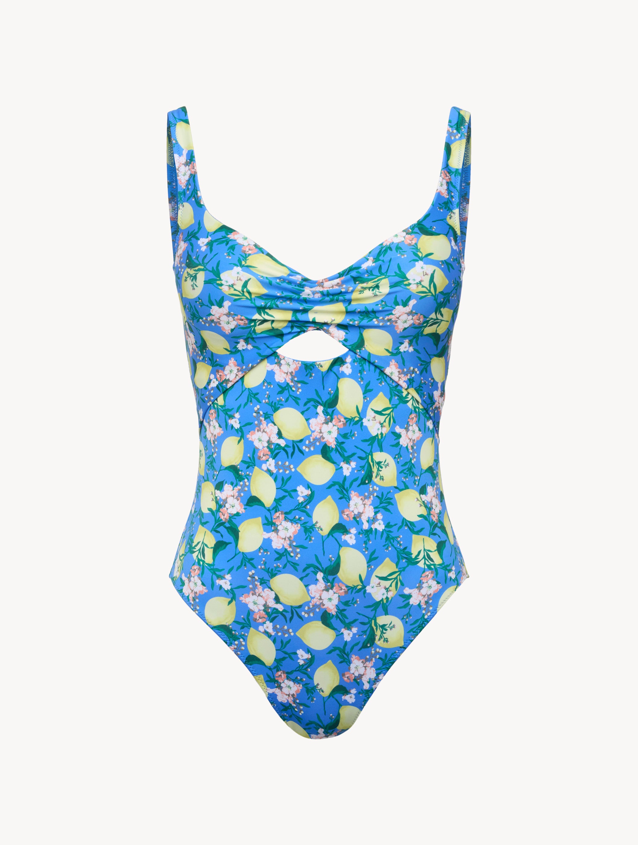 Amalfi Twist Blue Printed Cut-out Swimsuit