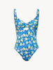 Amalfi Twist Blue Printed Cut-out Swimsuit
