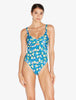 Amalfi Twist Blue Printed Cut-out Swimsuit