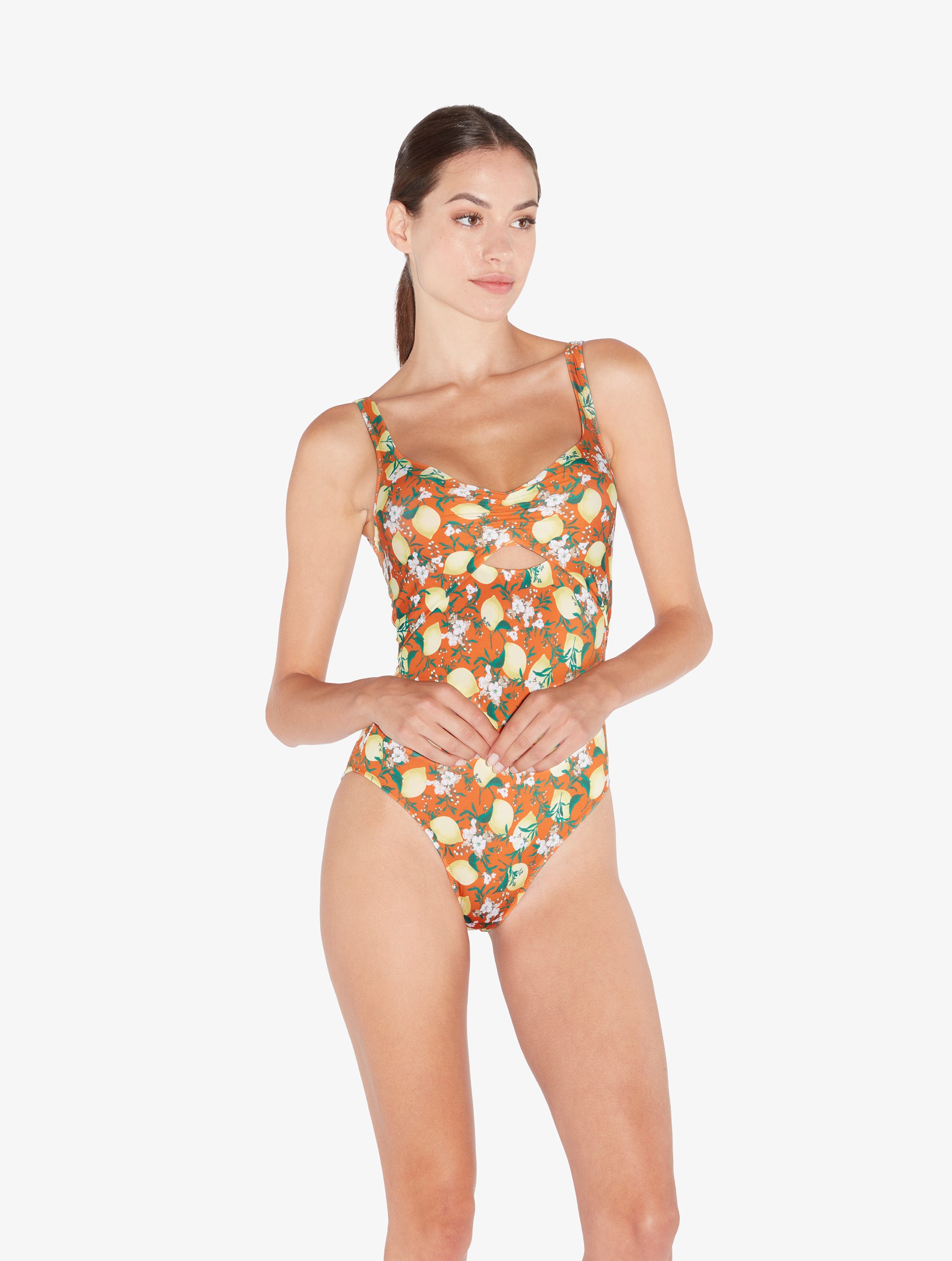 Amalfi Twist Costume Stampato Arancione