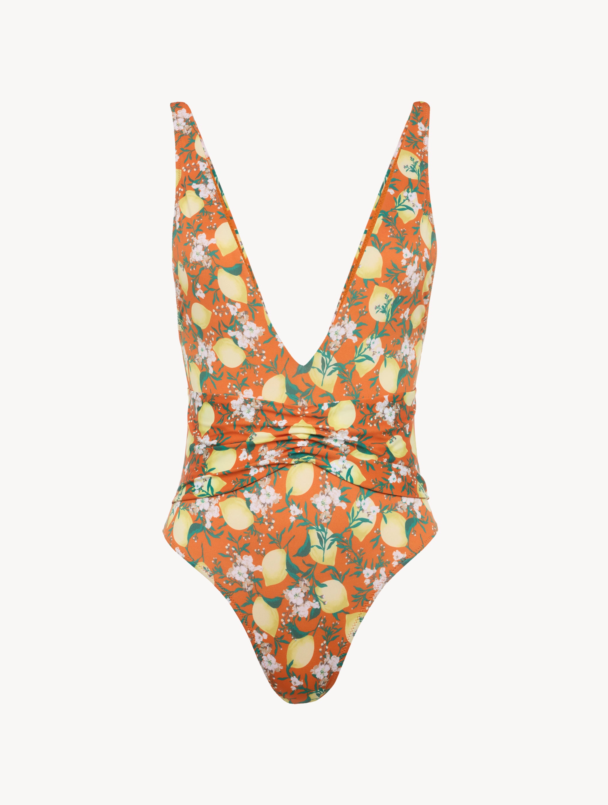 Amalfi Twist Orange Printed Swimsuit