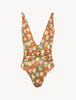 Amalfi Twist Orange Printed Swimsuit