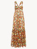 Amalfi Twist Orange Printed Maxi Dress