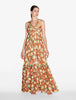 Amalfi Twist Orange Printed Maxi Dress