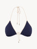 LP SIGNATURE Monogramm Triangel-Bikinioberteil in Marineblau