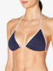 LP SIGNATURE Monogramm Triangel-Bikinioberteil in Marineblau
