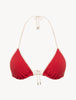LP SIGNATURE Monogramm Triangel-Bikini-Oberteil in Rot