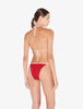 LP SIGNATURE Monogramm Triangel-Bikini-Oberteil in Rot