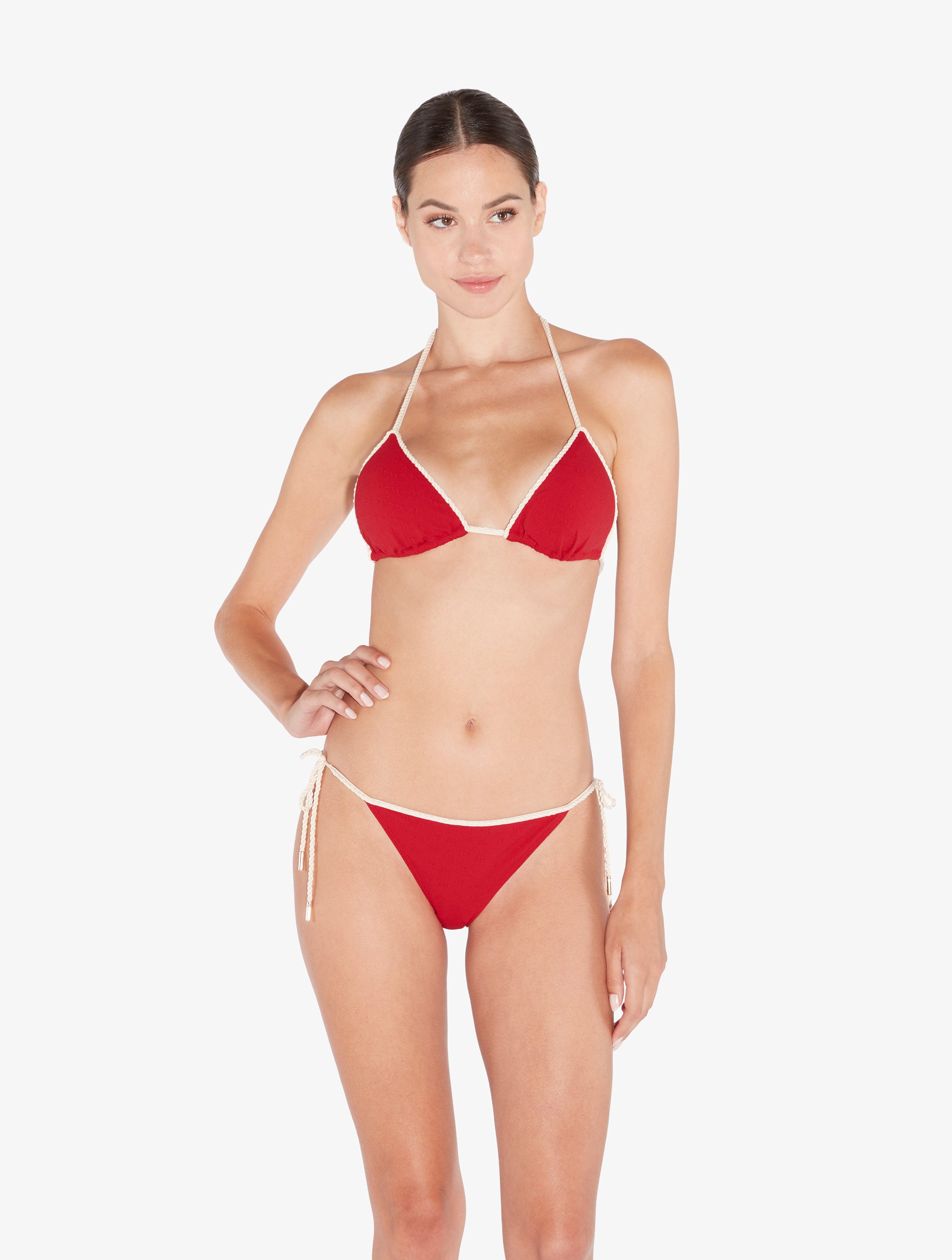 LP SIGNATURE Monogram Bikini Brief in Red