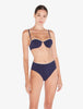 LP SIGNATURE Monogram Bandeau Bikinioberteil in Marine