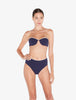 LP SIGNATURE Monogram Bandeau Bikinioberteil in Marine