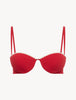 LP SIGNATURE Monogram Bandeau Bikinioberteil in Rot