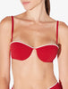 LP SIGNATURE Monogram Bandeau Bikinioberteil in Rot